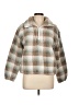 Lazy Sunday 100% Polyester Plaid Green Faux Fur Jacket Size L - photo 1