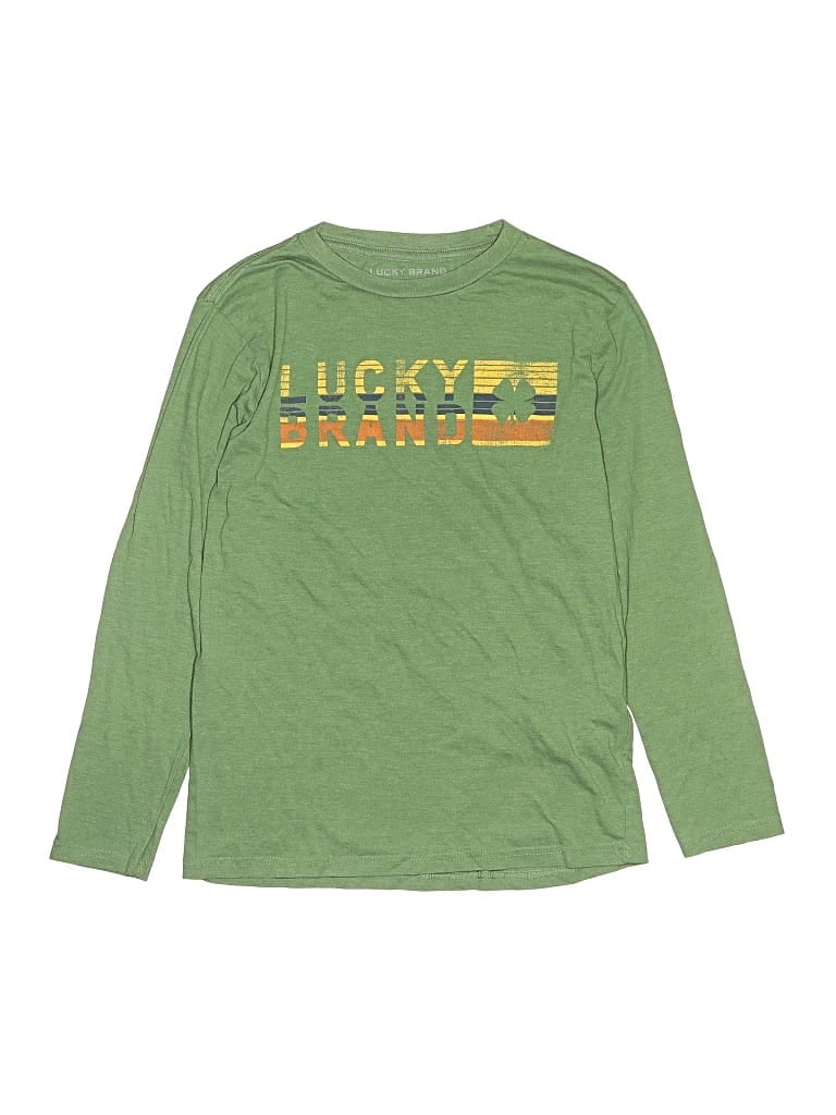Pre-owned Lucky Brand Kids' Long Sleeve T-shirt In Green