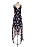 Sienna Sky 100% Polyester Floral Blue Black Casual Dress Size L - photo 2