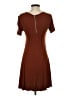 Forever 21 Solid Brown Casual Dress Size S - photo 2