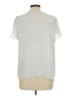 Ann Taylor LOFT 100% Polyester Silver Short Sleeve Blouse Size L (petite) - photo 2