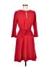 Ann Taylor 100% Polyester Solid Red Casual Dress Size 6 - photo 1