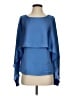 DKNY 100% Polyester Blue Long Sleeve Blouse Size XS - photo 1