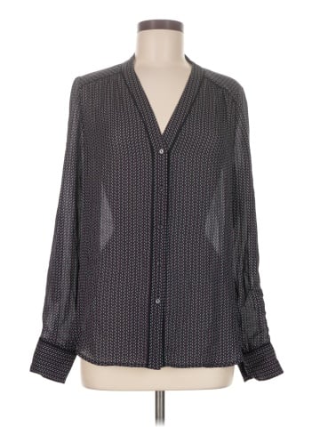 Vince. Long Sleeve Silk Top (view 1)