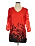 Unbranded Red Orange 3/4 Sleeve Blouse Size L - photo 1