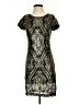 Slate & Willow 100% Polyester Graphic Gold Cocktail Dress Size 4 - photo 1