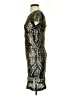 Slate & Willow 100% Polyester Graphic Gold Cocktail Dress Size 4 - photo 5