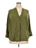 Gap 100% Rayon Green 3/4 Sleeve Blouse Size XXL - photo 1
