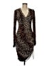 Hale Bob Animal Print Brown Cocktail Dress Size M - photo 1