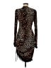 Hale Bob Animal Print Brown Cocktail Dress Size M - photo 2