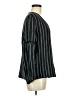 Garnet Hill Stripes Black Long Sleeve Blouse Size 8 - photo 4