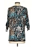 St. John Animal Print Teal 3/4 Sleeve Blouse Size S - photo 2