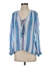 Rails Blue Long Sleeve Blouse Size S - photo 1