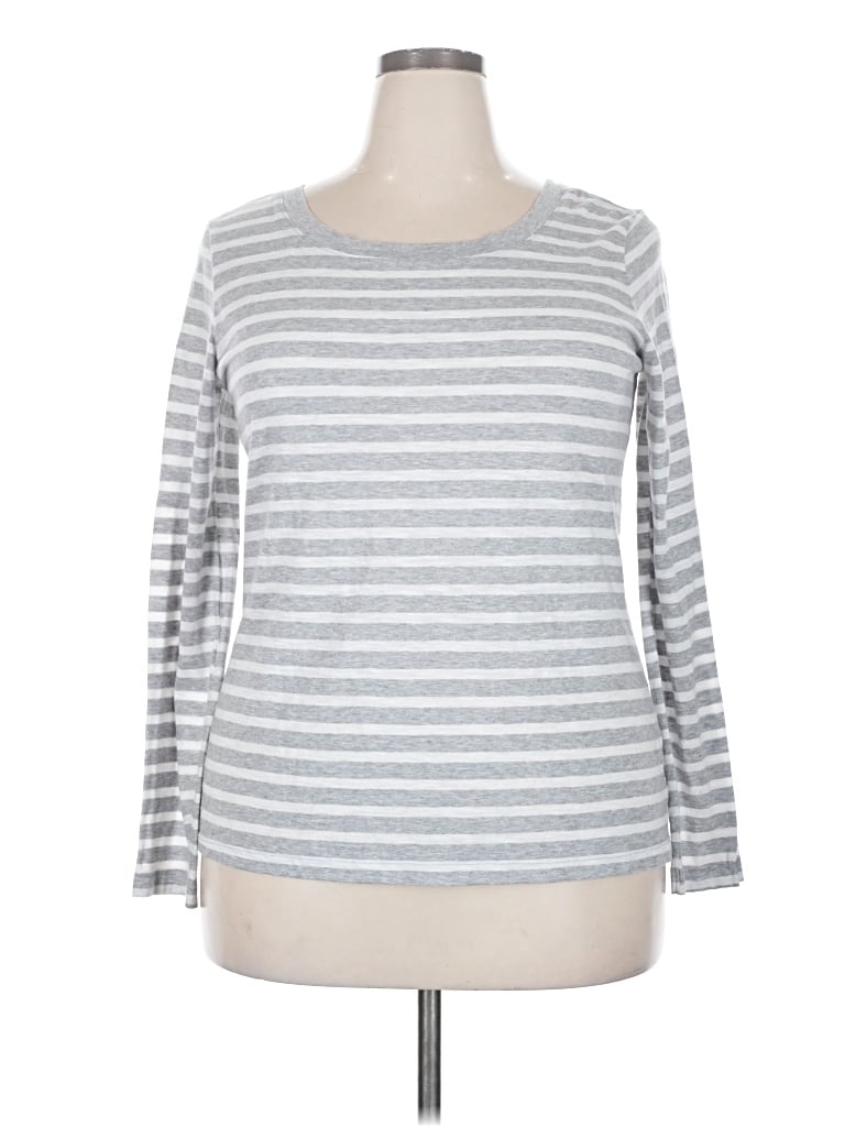 Pre-owned Splendid 3/4 Sleeve T-shirt In Silver