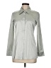DKNY Metallic Silver Long Sleeve Button-Down Shirt Size 6 - photo 1
