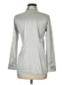 DKNY Metallic Silver Long Sleeve Button-Down Shirt Size 6 - photo 2