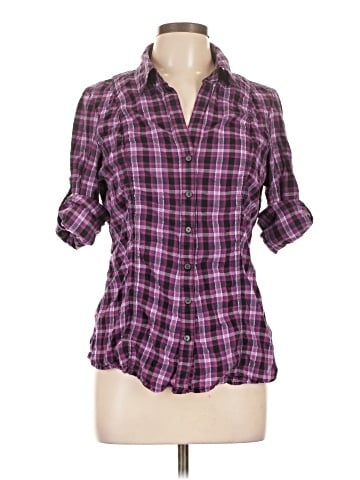 Express 3/4 Sleeve Button-Down Shirt (view 1)