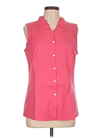 Lafayette 148 New York Sleeveless Button-Down Shirt (view 1)