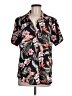 Assorted Brands Tropical Black Short Sleeve Blouse Size M - photo 1