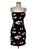 Aqua Floral Black Cocktail Dress Size M - photo 1
