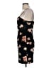 Aqua Floral Black Cocktail Dress Size M - photo 5