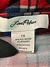 Love Potion Plaid Red Long Sleeve Blouse Size 1X - photo 7