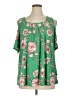 Naif Green Short Sleeve Blouse Size 1X - photo 1