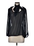 2 Hearts 100% Polyester Polka Dots Black 3/4 Sleeve Blouse Size M - photo 1