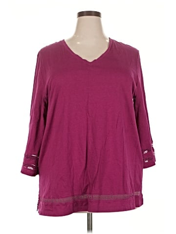 Karen Scott 3/4 Sleeve Top (view 1)