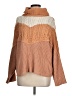 Miss Me 100% Polyester Color Block Tan Pullover Sweater Size M - photo 1