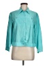 Via Seta Studio 100% Silk Teal 3/4 Sleeve Silk Top Size 8 - photo 1