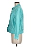 Via Seta Studio 100% Silk Teal 3/4 Sleeve Silk Top Size 8 - photo 5