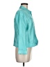 Via Seta Studio 100% Silk Teal 3/4 Sleeve Silk Top Size 8 - photo 4