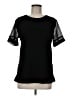 Banana Republic Solid Black Short Sleeve Top Size M - photo 1