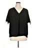 Nordstrom Rack 100% Polyester Black Short Sleeve Blouse Size 1X - photo 1