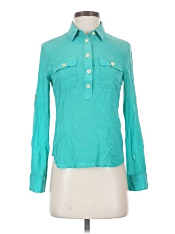 Banana Republic Factory Store Long Sleeve Silk Top (view 1)