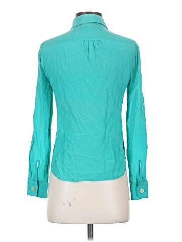 Banana Republic Factory Store Long Sleeve Silk Top (view 2)