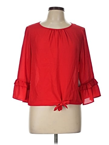 Lily White 3/4 Sleeve Blouse (view 1)