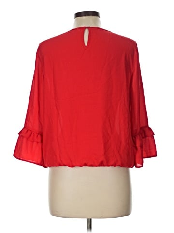 Lily White 3/4 Sleeve Blouse (view 2)