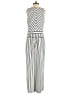 Banana Republic 100% Polyester Stripes Silver Jumpsuit Size 2 - photo 2