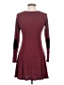 Alya Solid Burgundy Casual Dress Size S - photo 2