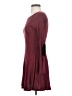 Alya Solid Burgundy Casual Dress Size S - photo 5