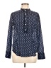 J.Crew Polka Dots Blue Long Sleeve Blouse Size 6 - photo 1