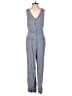 French Connection 100% Lyocell Chevron-herringbone Gray Jumpsuit Size 4 - photo 2