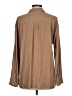 J.Jill Solid Brown Long Sleeve Button-Down Shirt Size L - photo 2