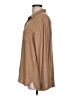 J.Jill Solid Brown Long Sleeve Button-Down Shirt Size L - photo 5