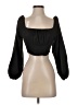 Shein 100% Polyester Black 3/4 Sleeve Top Size 2 - photo 1