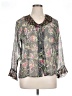 Claudia Richard 100% Polyester Floral Gray 3/4 Sleeve Blouse Size XL - photo 1