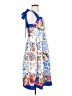 Dalia Macphee Print Blue Cocktail Dress Size S - photo 4