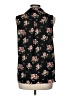 Sweet Rain 100% Polyester Floral Black Sleeveless Blouse Size M - photo 2